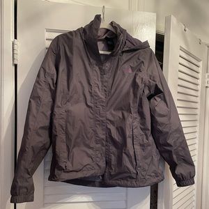 Womens excellent used condition north face gray rain venture jacket
